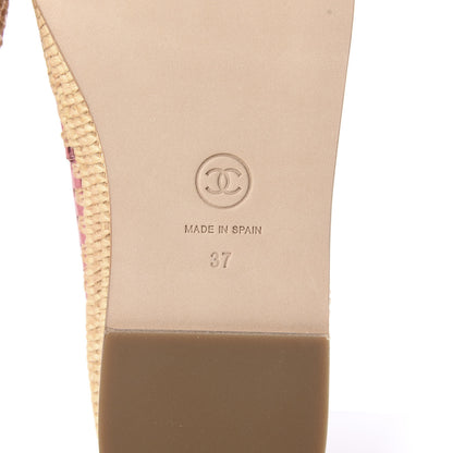Chanel Lambskin Grosgrain CC Espadrilles 37 Pink 6 of 10