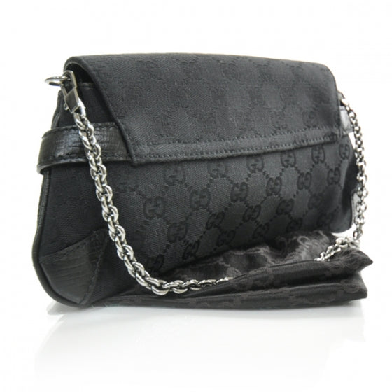 Gucci Monogram Horsebit Clutch Black 3 of 9
