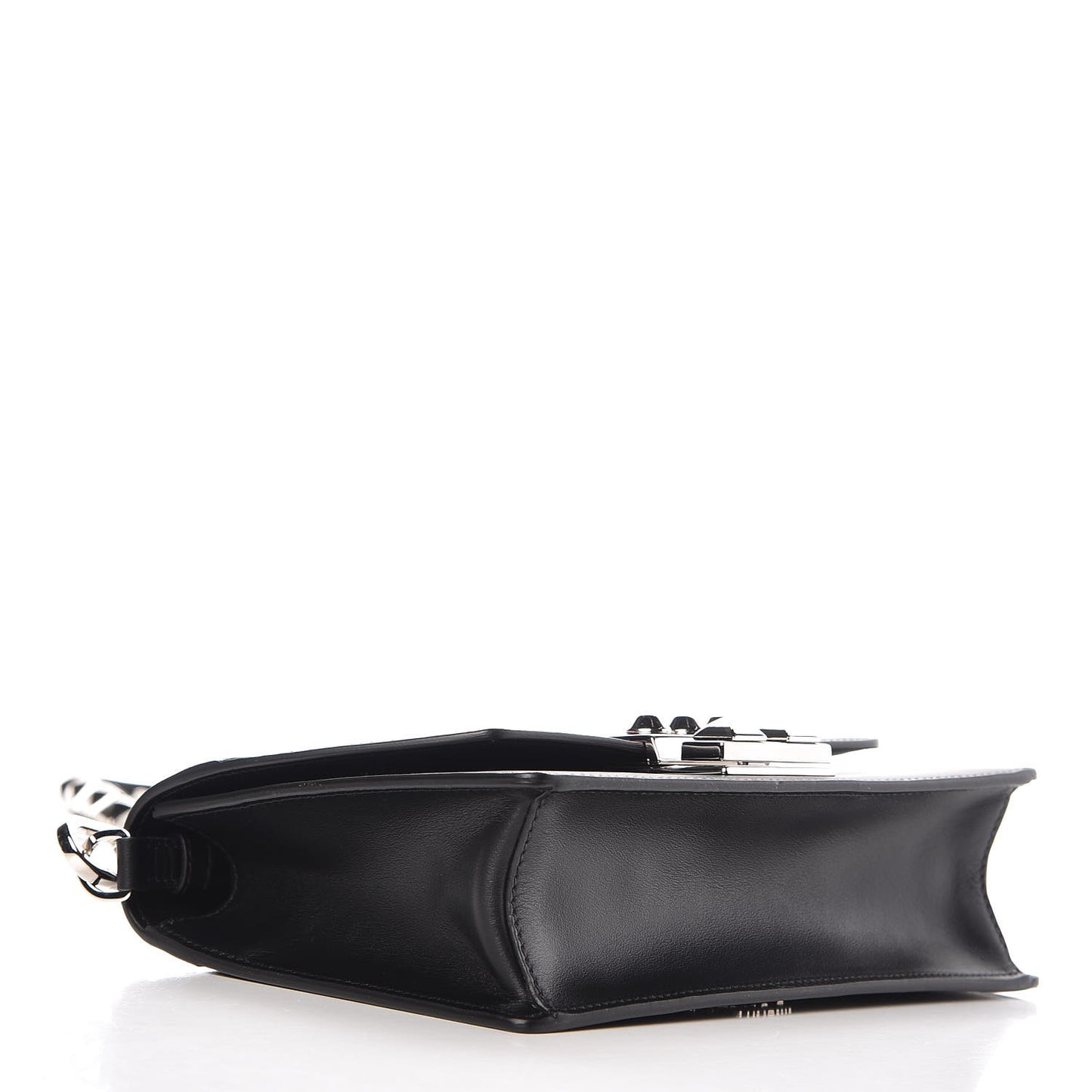 City Calfskin Saffiano Racing Logo Elektra Shoulder Bag Fuxia Black