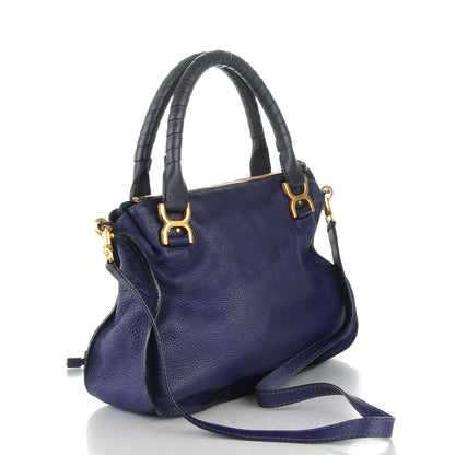 Chloe Calfskin Medium Marcie Satchel Storm Blue 3 of 14