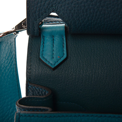 Hermes Taurillon Clemence Bi-Color Jypsiere 28 Colvert Turquoise 9 of 9