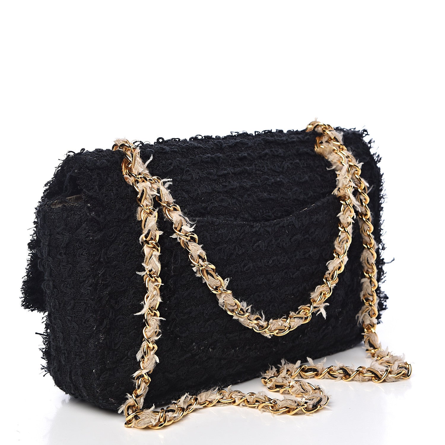 Chanel Tweed Quilted Small Flap Black 3 of 11