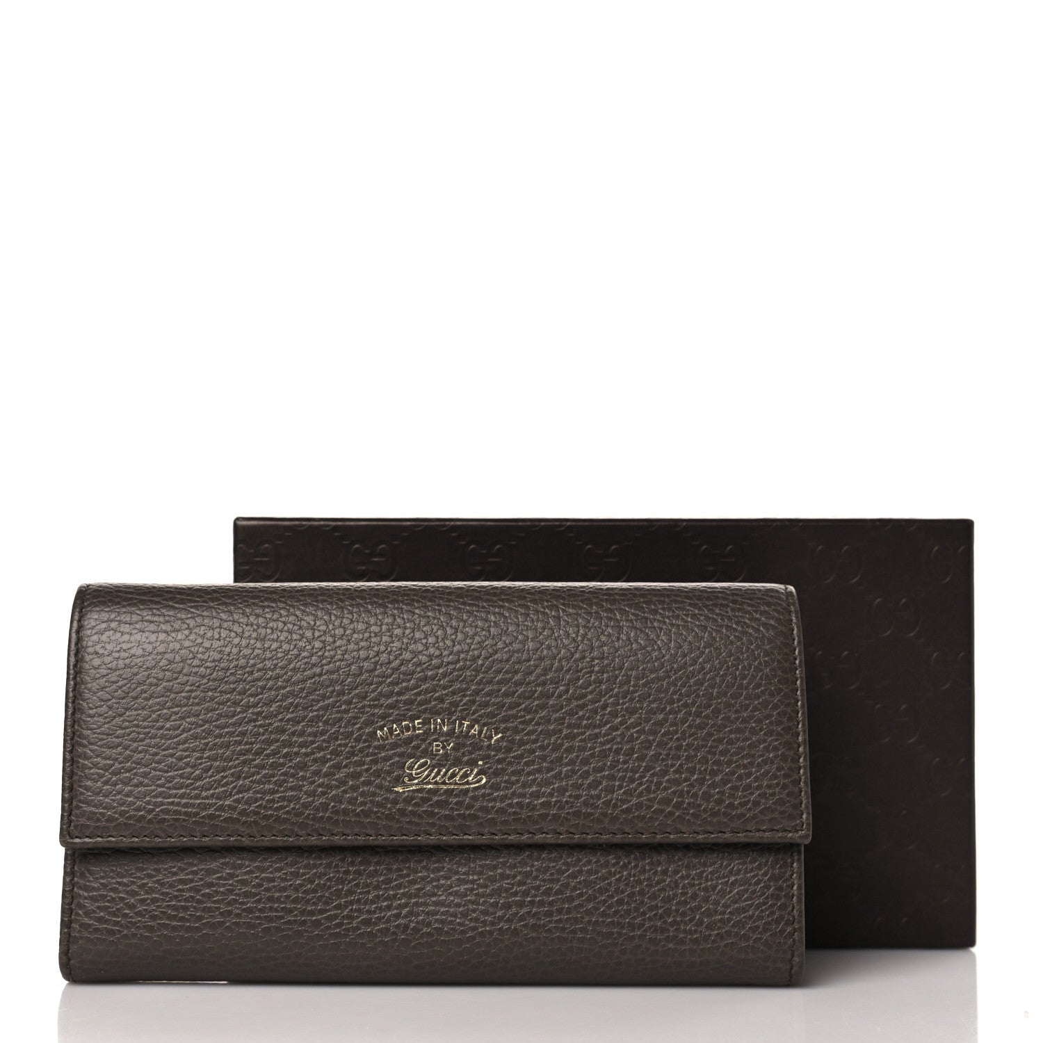 Gucci Dollar Calfskin Bi-Color Swing Continental Wallet Grey Field Soft Pink 3 of 8