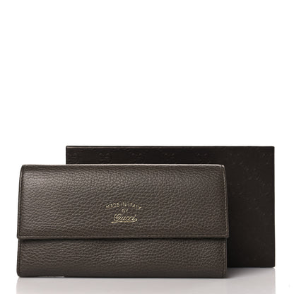 Gucci Dollar Calfskin Bi-Color Swing Continental Wallet Grey Field Soft Pink 3 of 8
