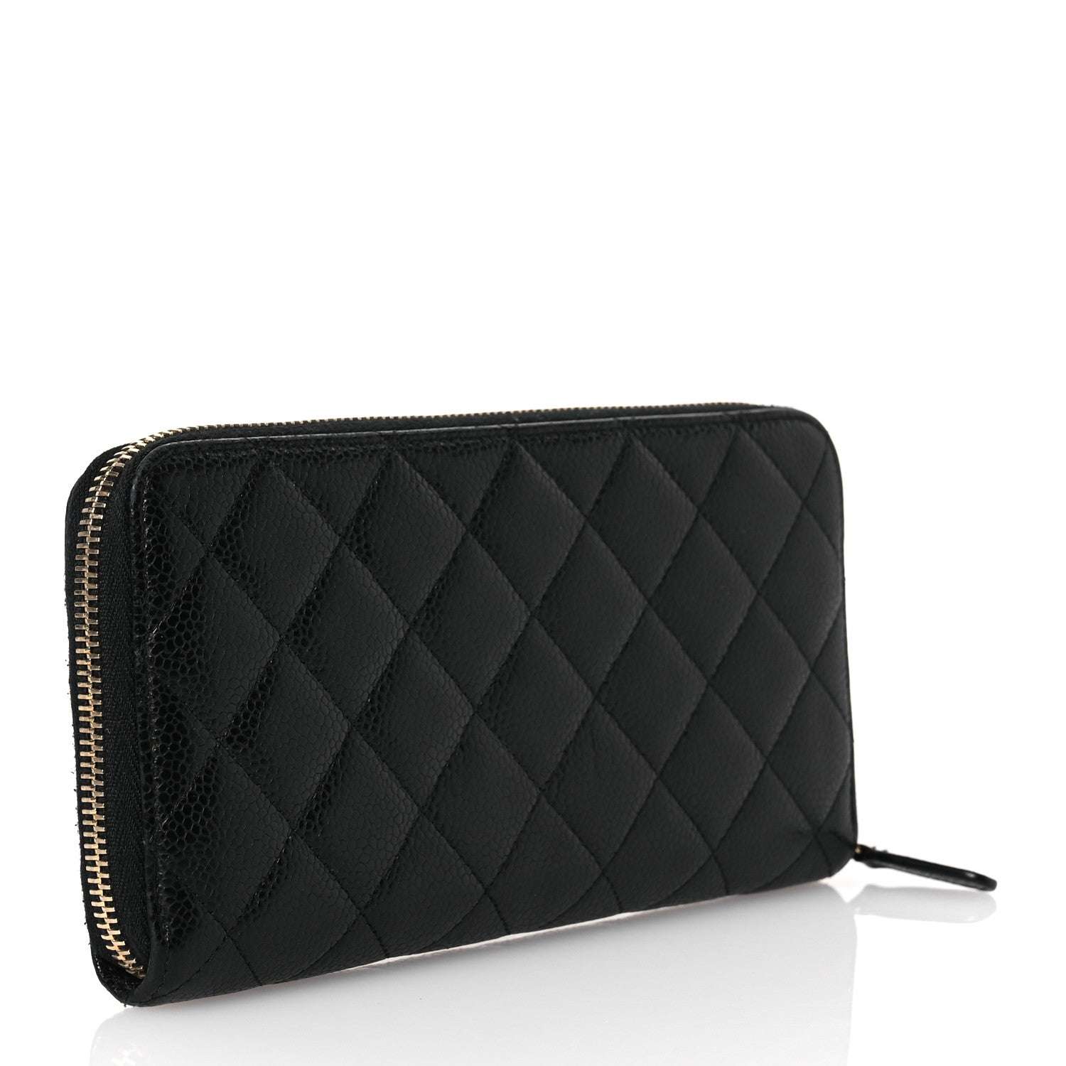 Chanel Caviar Quilted Large Gusset Zip Around Wallet Black 3 of 18
