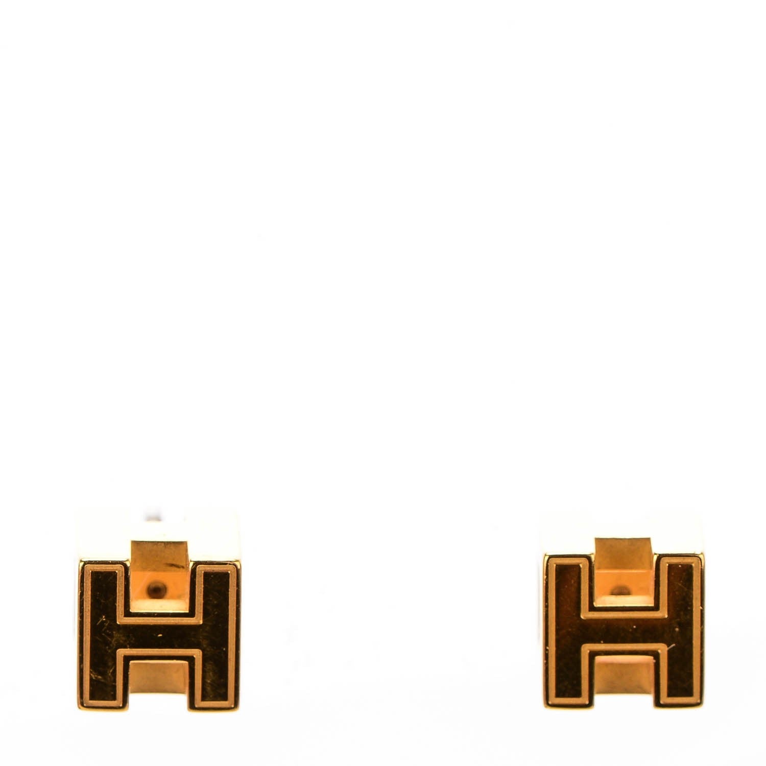 Hermes Gold Plated Cage d'H Earrings 1 of 5
