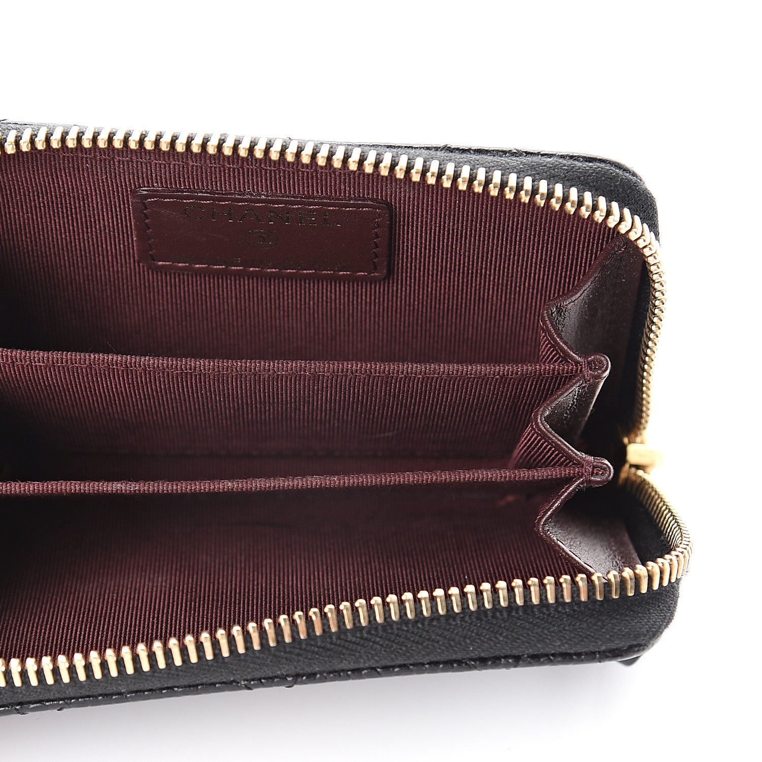 Chanel Caviar Quilted Zip Coin Purse Black 4 of 6