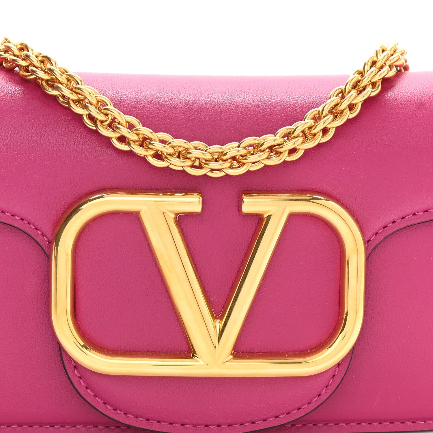 Valentino Garavani Calfskin Vlogo Small Loco Shoulder Bag Rose Violet 8 of 11