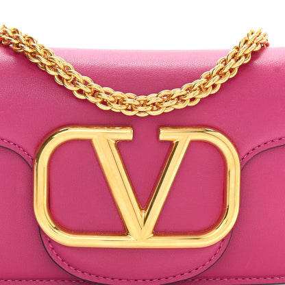 Valentino Garavani Calfskin Vlogo Small Loco Shoulder Bag Rose Violet 8 of 11