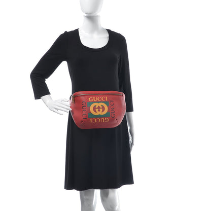 Gucci Grained Calfskin Logo Belt Bag Hibiscus Red 2 of 10