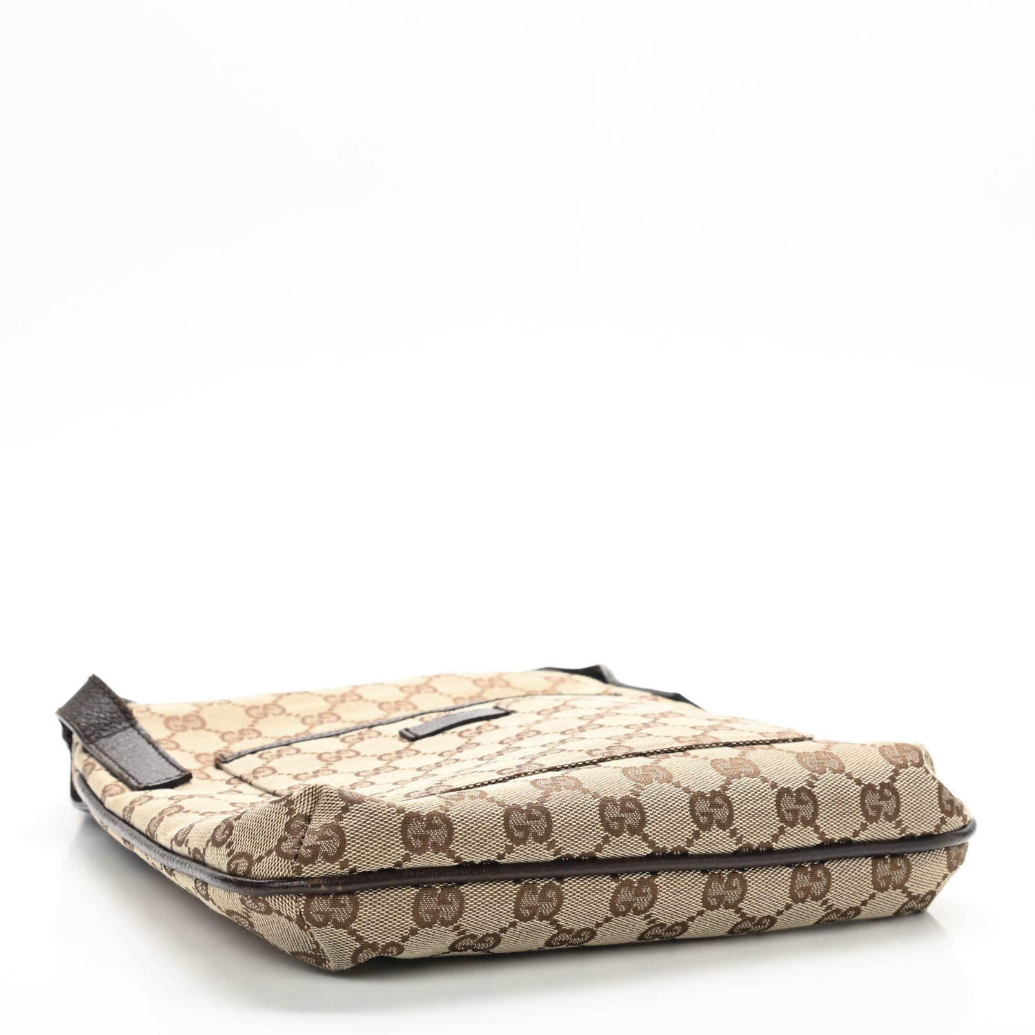 Gucci Monogram Flat Messenger Bag Dark Brown 4 of 15