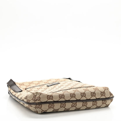 Gucci Monogram Flat Messenger Bag Dark Brown 4 of 15