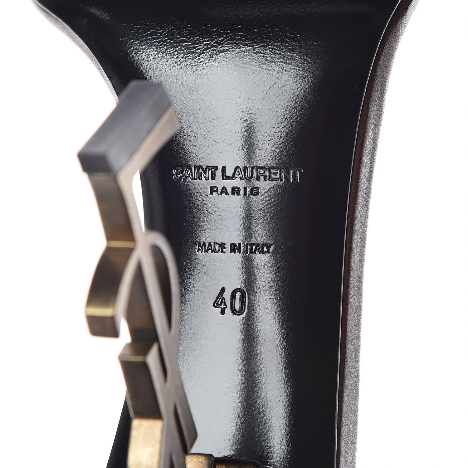 Saint Laurent Calfskin Opyum 110 Sandals 40 Brown 6 of 12