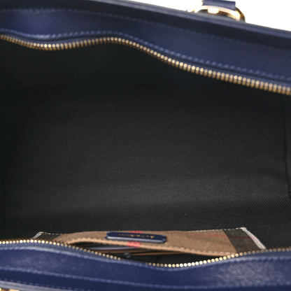 Burberry Calfskin Mega Check Small Banwell Tote Dark Canvas Blue 5 of 9