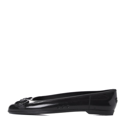 Gucci Rubber Horsebit Ballerina Flats 37 Black 1 of 8