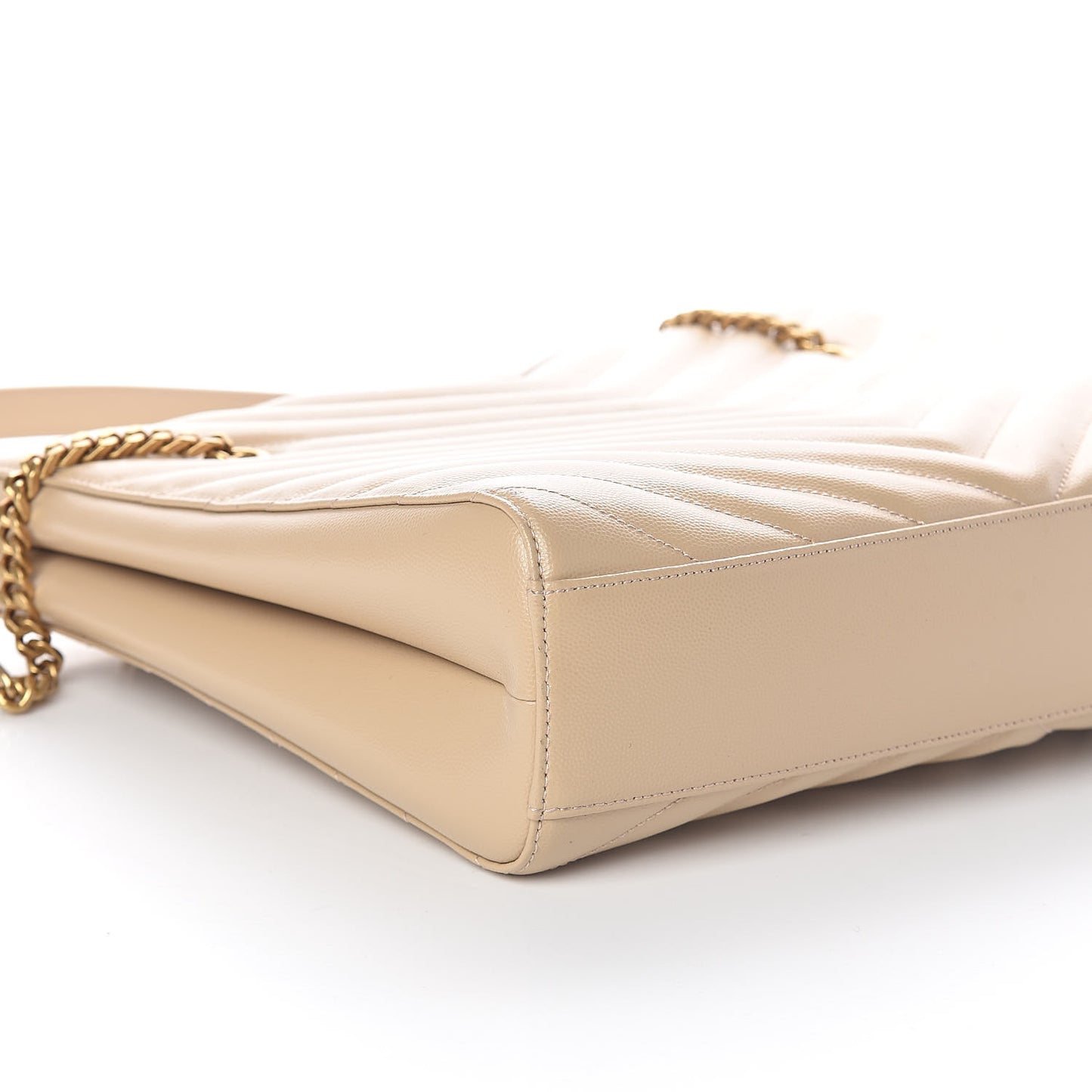 Grain De Poudre Matelasse Chevron Medium Tribeca Shopping Bag Nude Powder