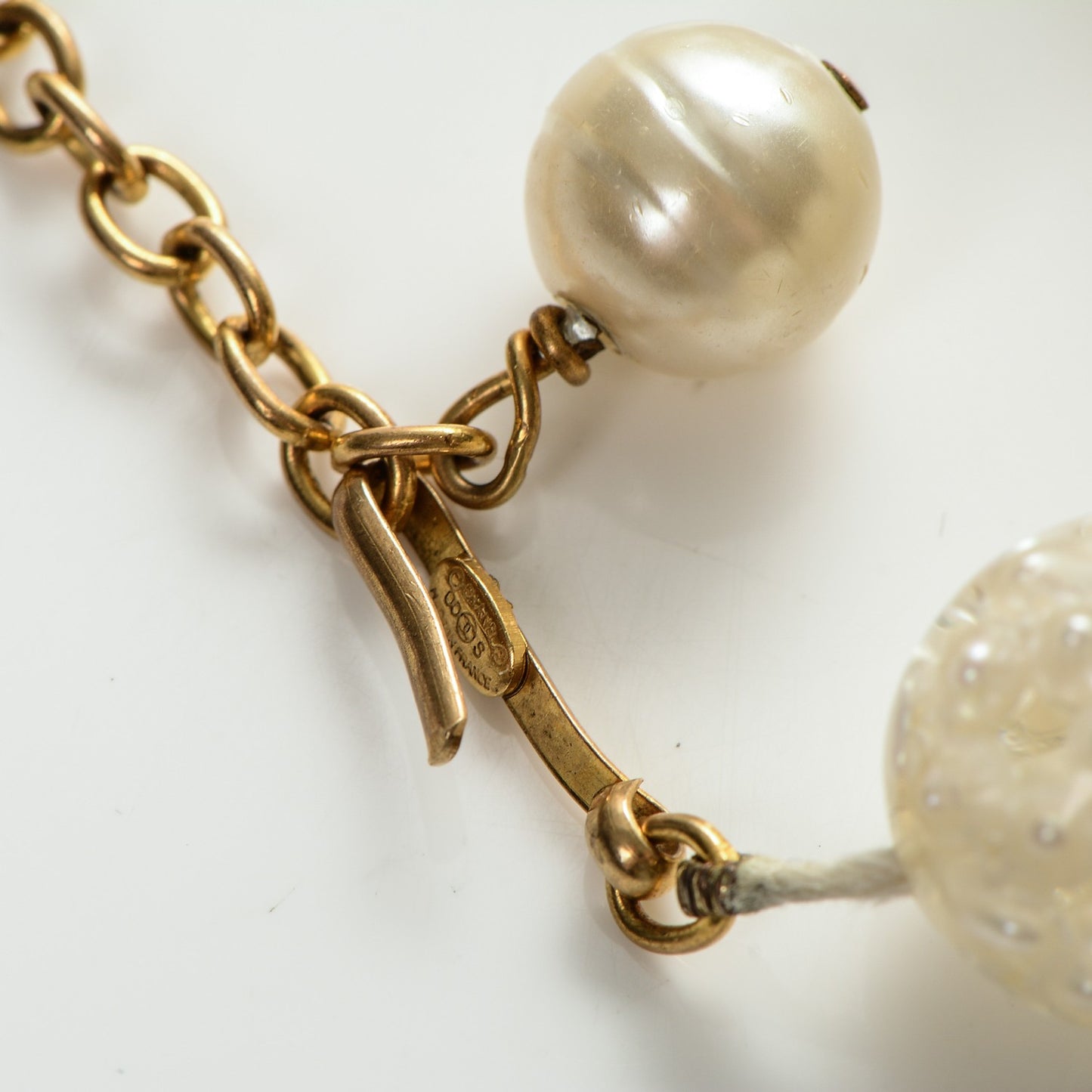 Resin Pearl Bead CC Bracelet Gold