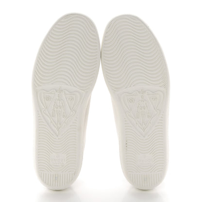 Gucci Calfskin Interlocking G Perforated Womens Ace Sneakers 37 White Grey Sky 6 of 12
