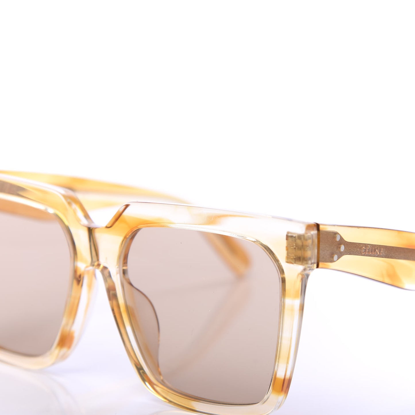 Oversized Square Sunglasses CL40055F Yellow