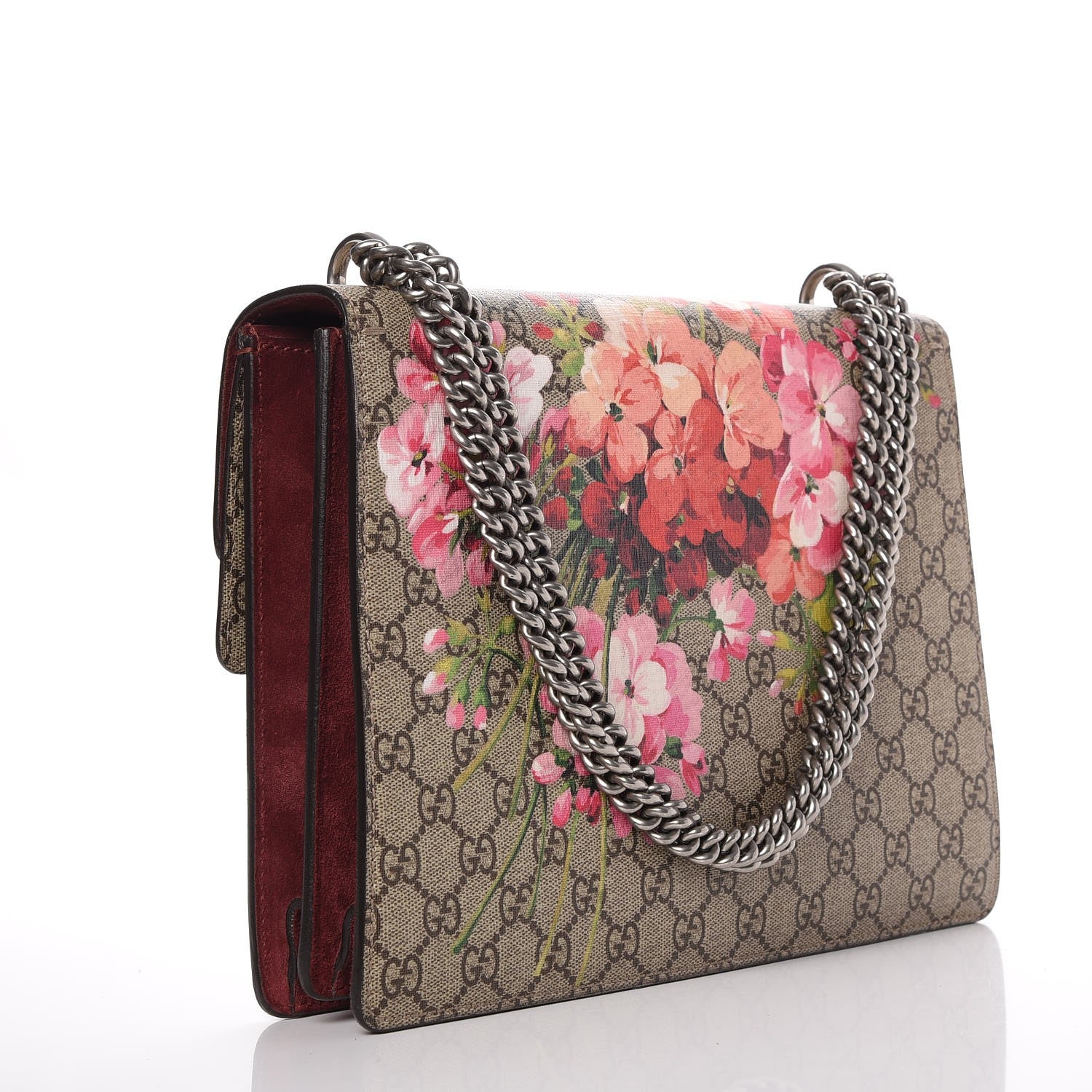Gucci GG Supreme Monogram Blooms Medium Dionysus Shoulder Bag Beige Multicolor Dry Rose 3 of 9