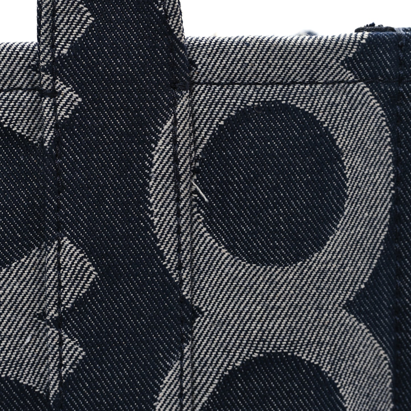 Denim Jacquard Medium The Monogram Tote Bag Denim Blue