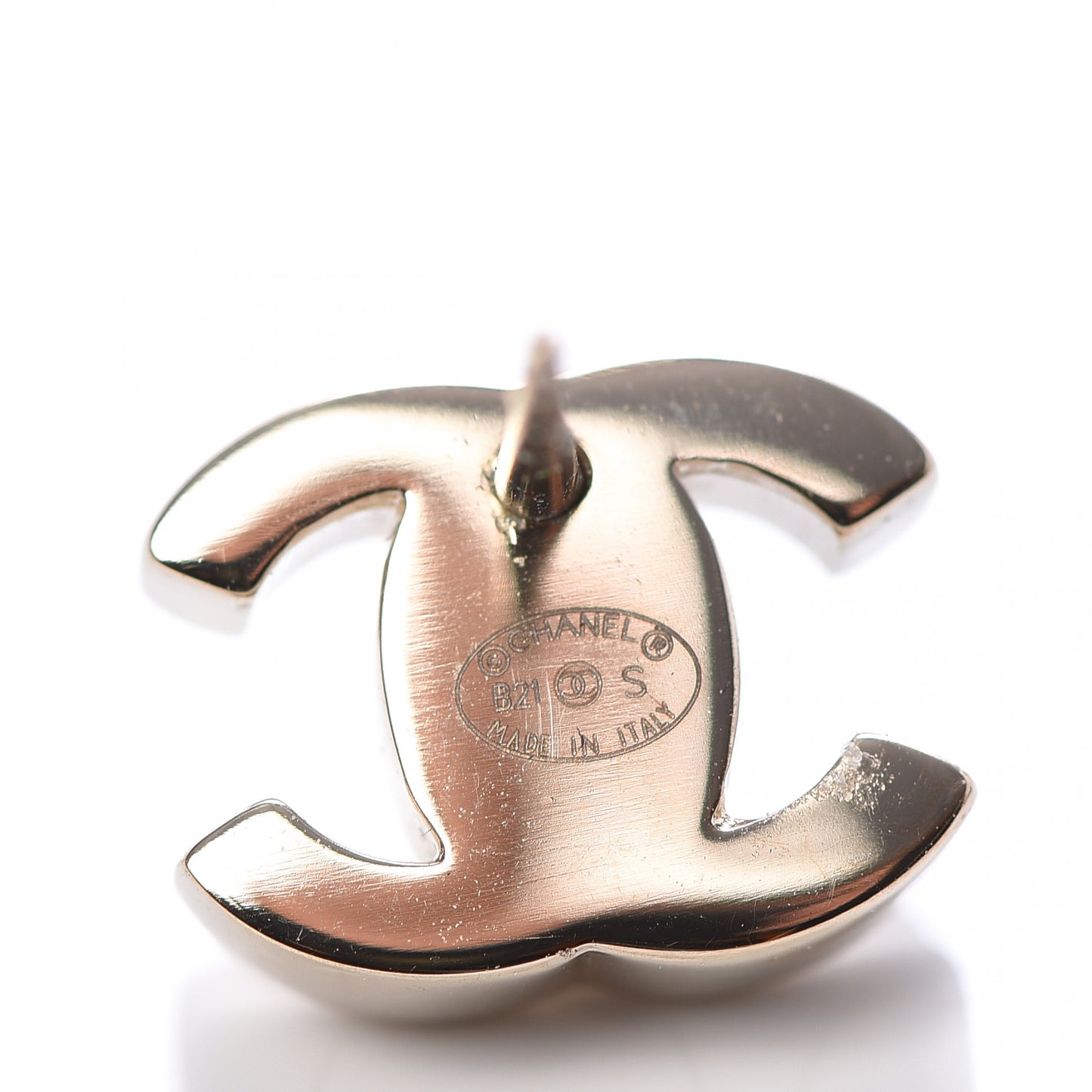 Metal CC Turnlock Earrings Gold
