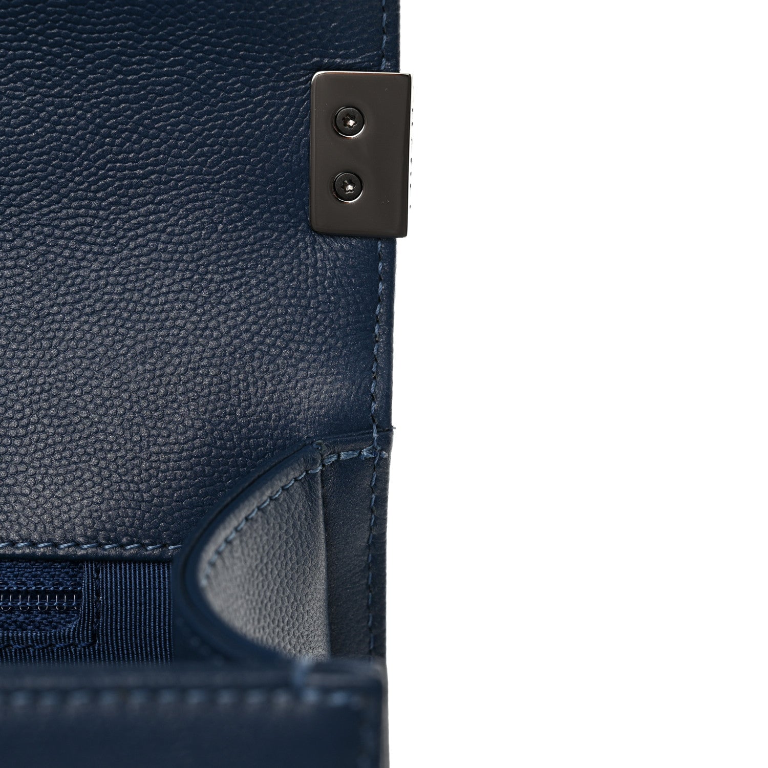 Chanel Caviar Quilted New Medium Boy Flap Blue 11 of 11