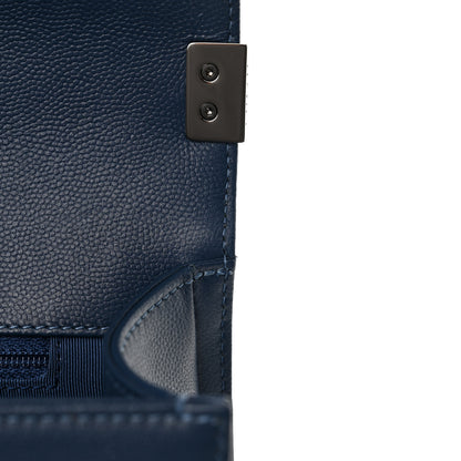 Chanel Caviar Quilted New Medium Boy Flap Blue 11 of 11