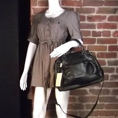 Burberry Baby Burnished Leather Tote Black 2 of 9