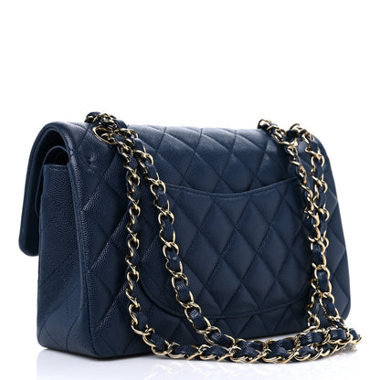 Chanel Caviar Quilted Small Double Flap Navy 2 of 8