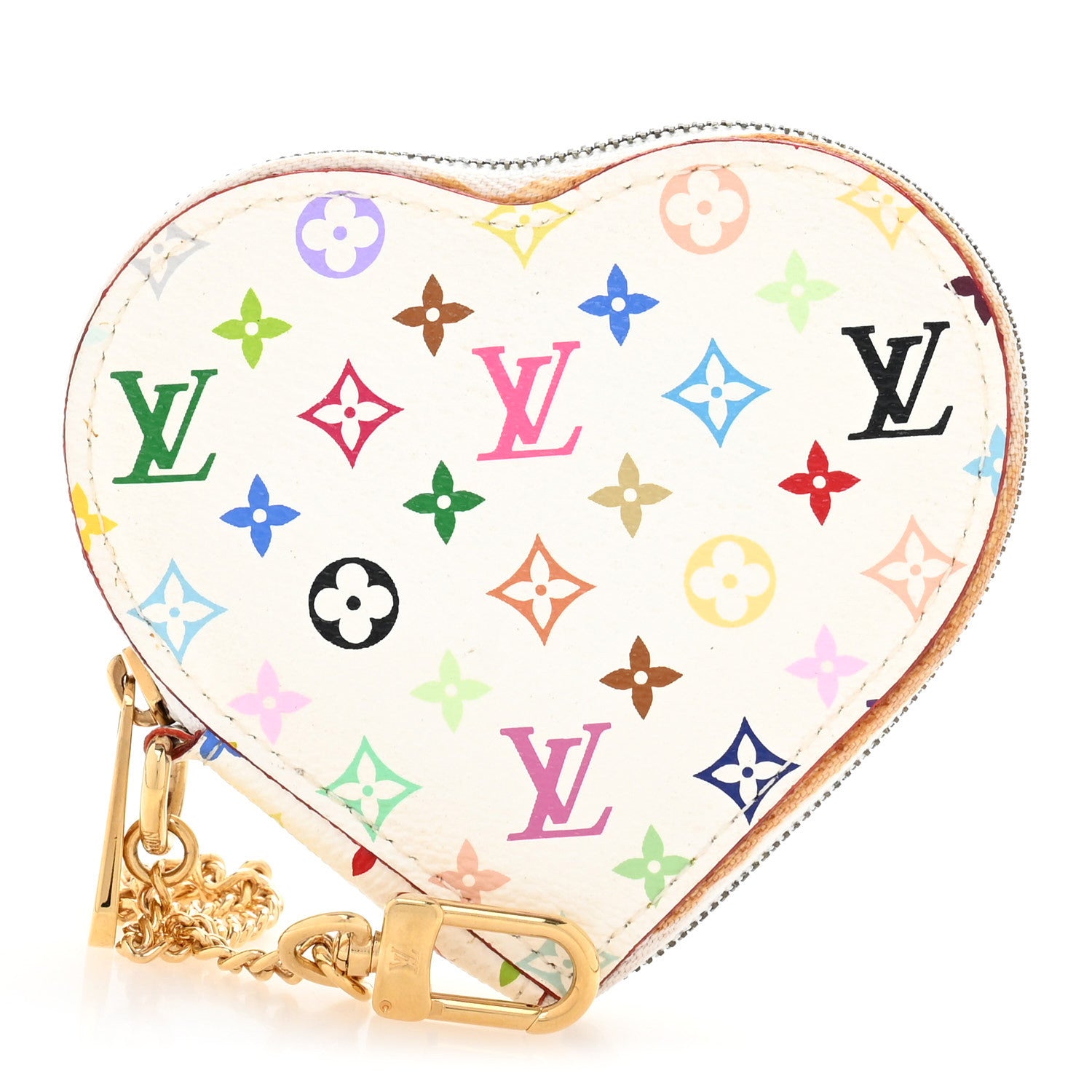 Louis Vuitton Monogram Multicolor Coeur Heart Coin Purse White 1 of 8