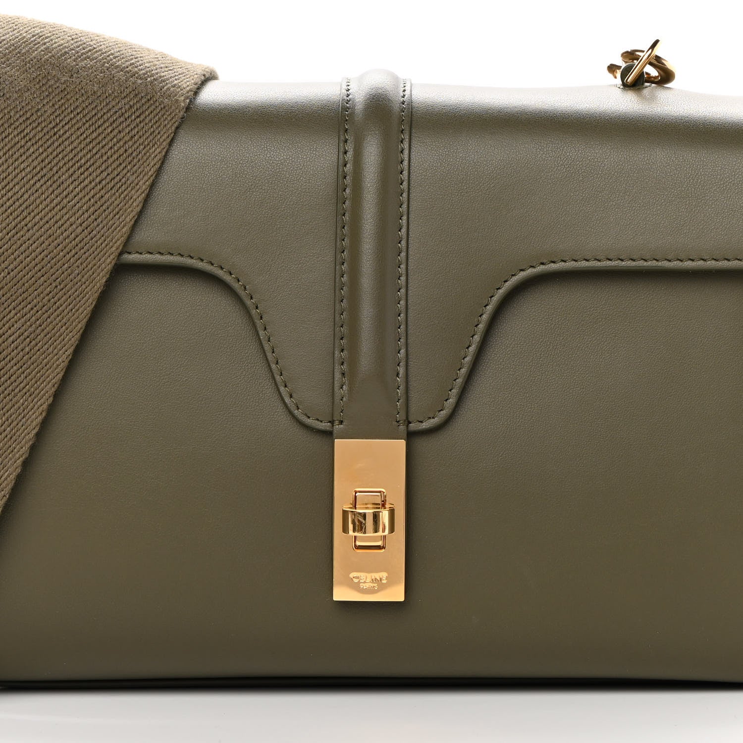 Celine Smooth Calfskin Teen 16 Crossbody Bag Army Green 9 of 12