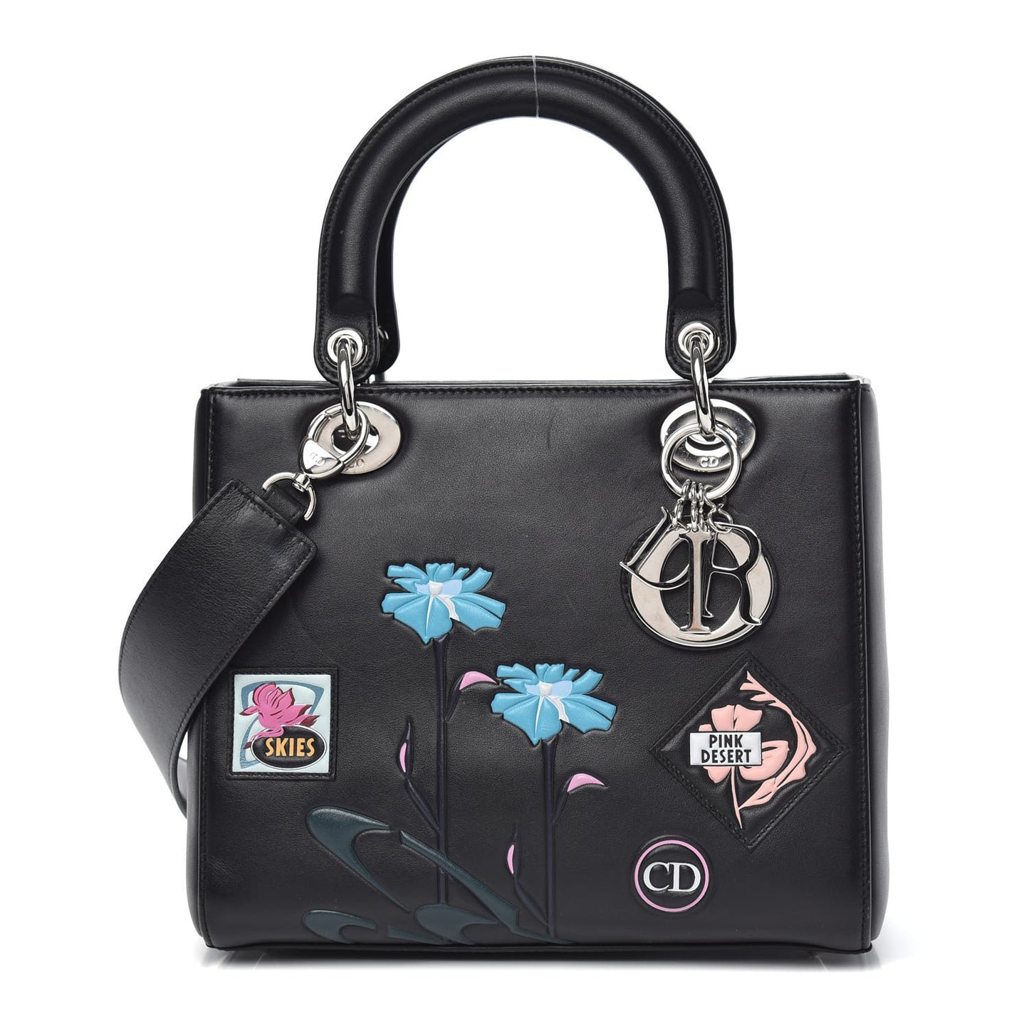 Calfskin Paradise Medium Lady Dior Black