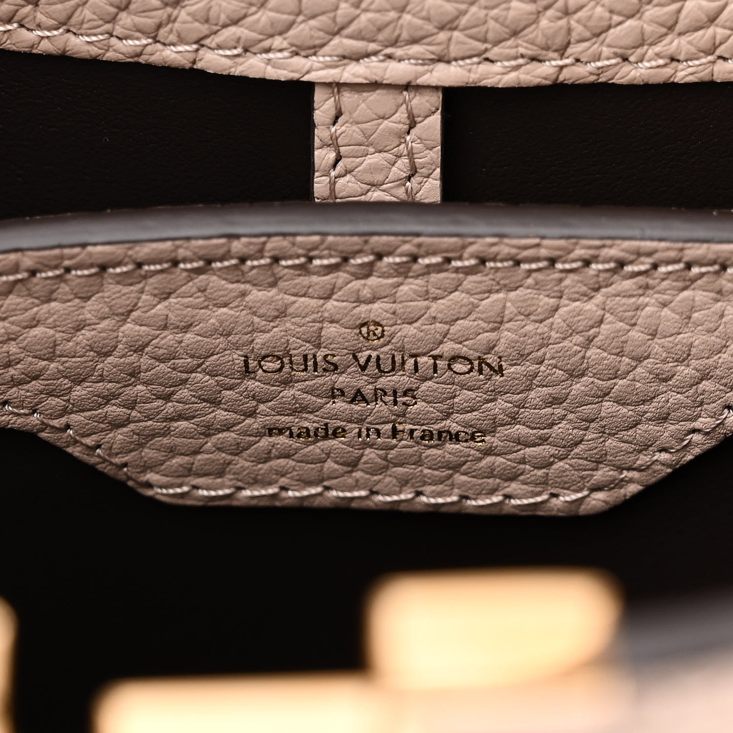 Louis Vuitton LOUIS VUITTON Taurillon Capucines MM Galet 6 of 10