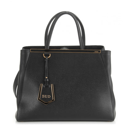 Fendi Vitello Elite Medium 2Jours Tote Black 1 of 7