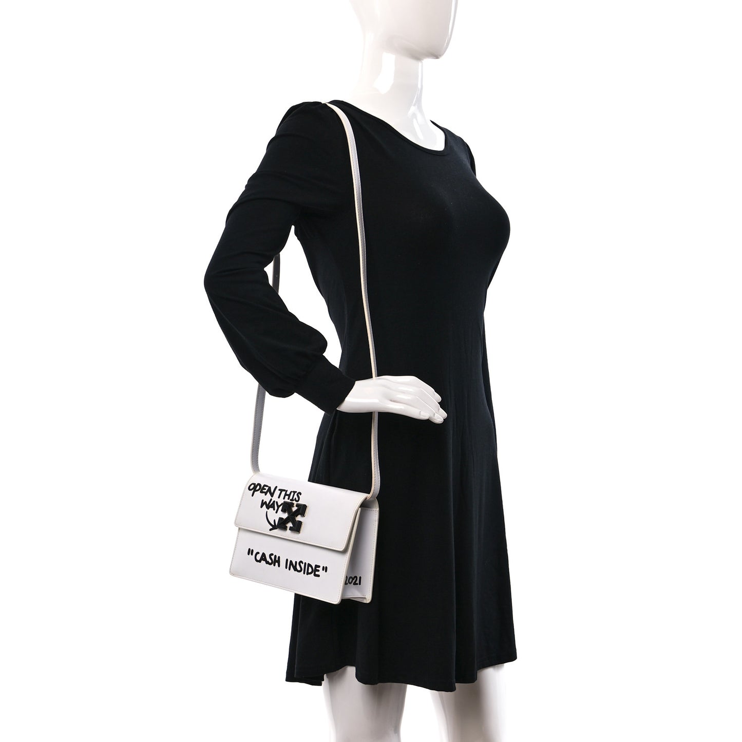 Calfskin Cash Jitney 1.0 Shoulder Bag White