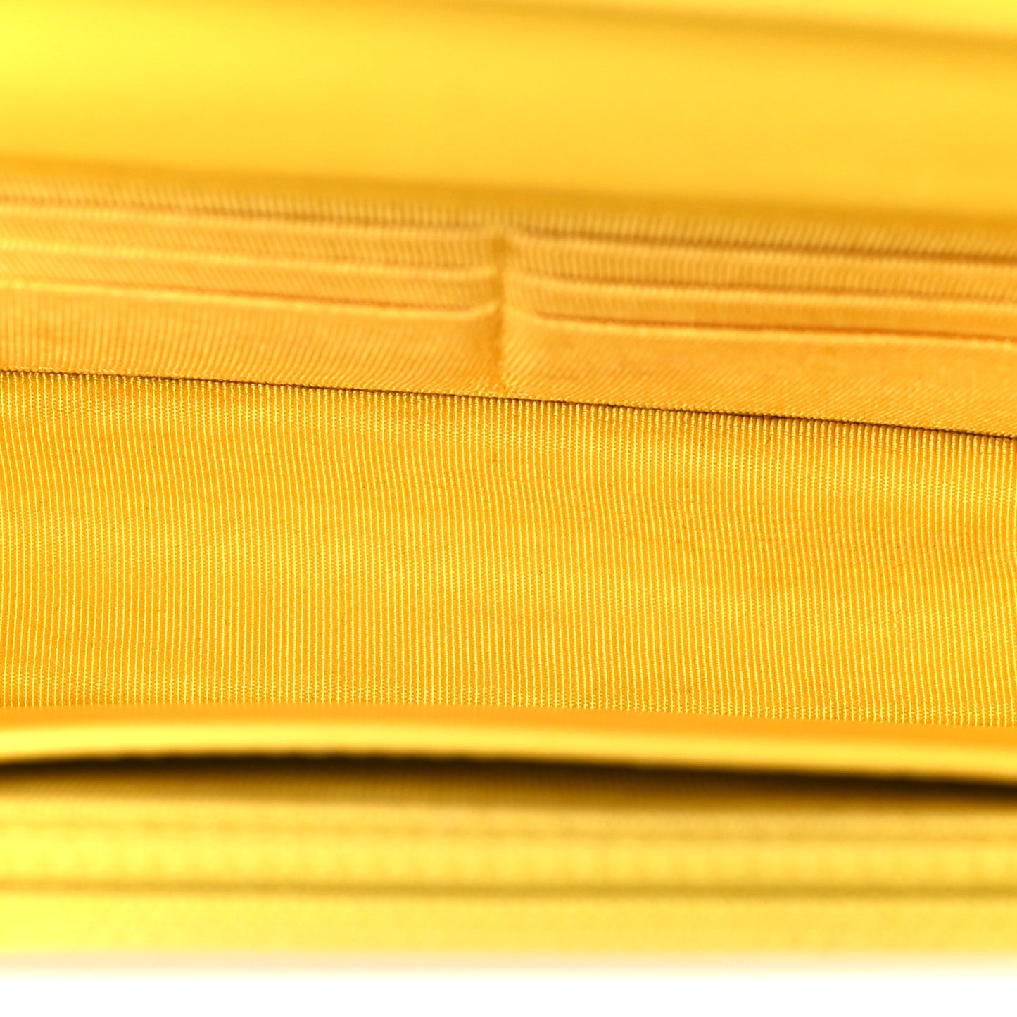 Lambskin Quilted Wallet on Chain WOC Yellow