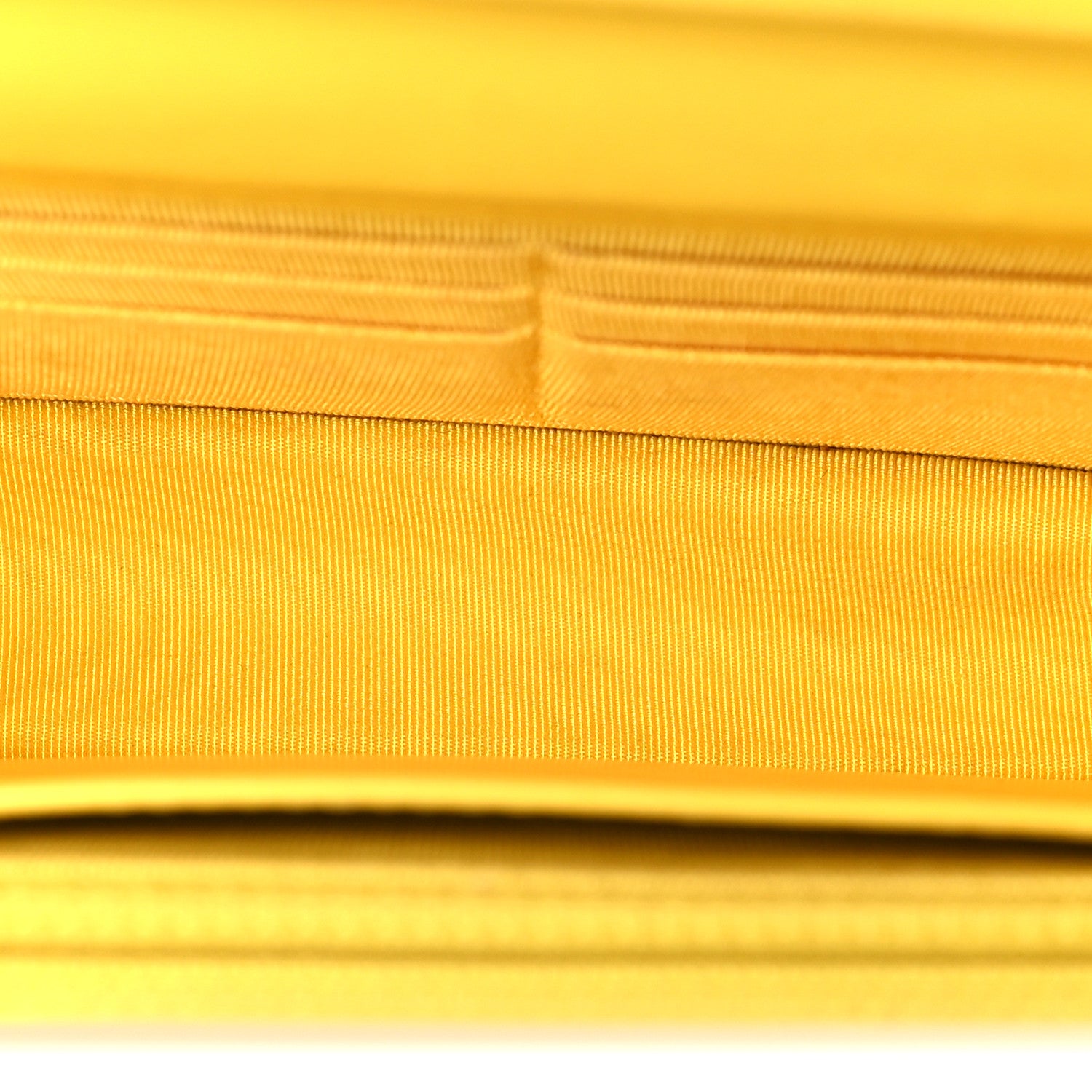 Chanel Lambskin Quilted Wallet on Chain WOC Yellow 5 of 12