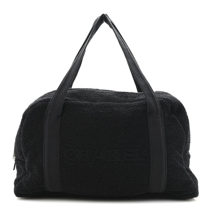 Chanel Terry Cotton CC Beach Duffel Towel Set Black 2 of 11