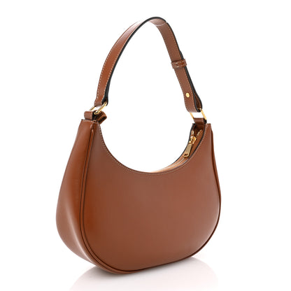 Celine Smooth Calfskin Triomphe Embroidered Ava Shoulder Bag Tan 3 of 11