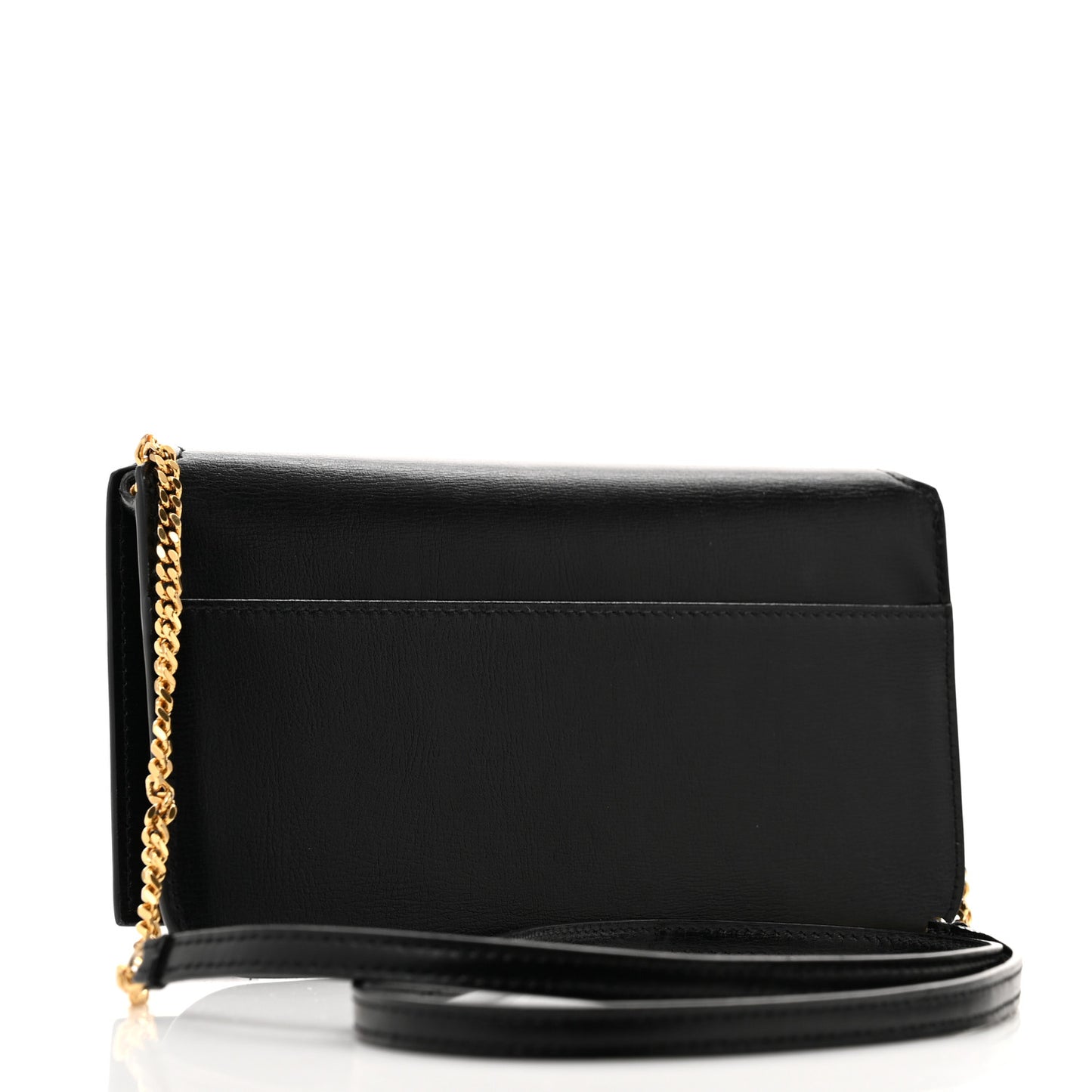 Smooth Calfskin Monogram Phone Holder Crossbody Black