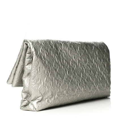 Louis Vuitton Jacquard Quilted Monogram Limelight Clutch GM Perle 3 of 9