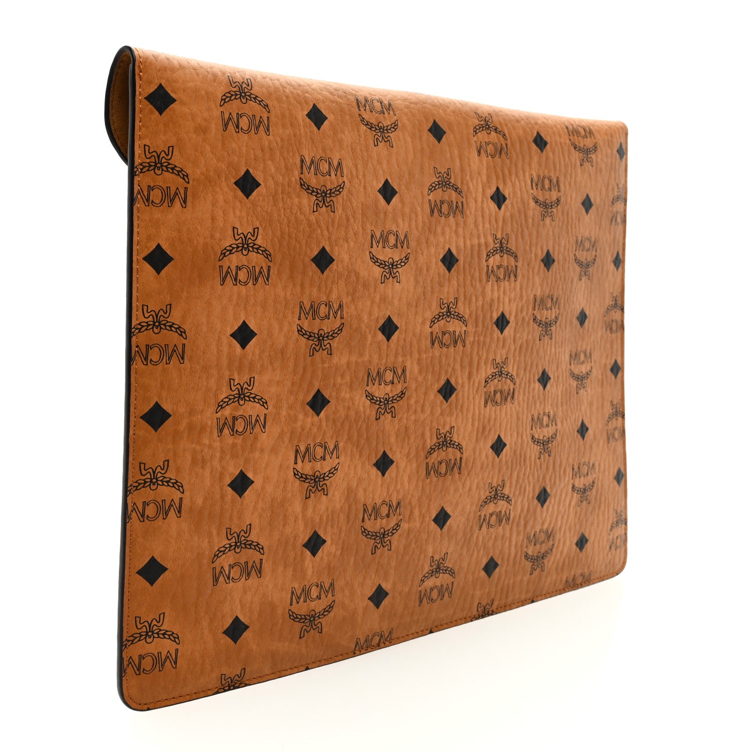 MCM Visetos Envelope Clutch Cognac 3 of 6