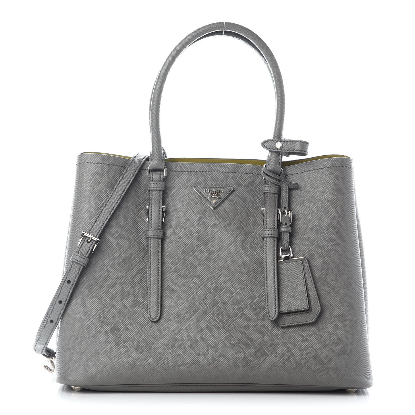 Saffiano Cuir Large Double Bag Marmo Salvia