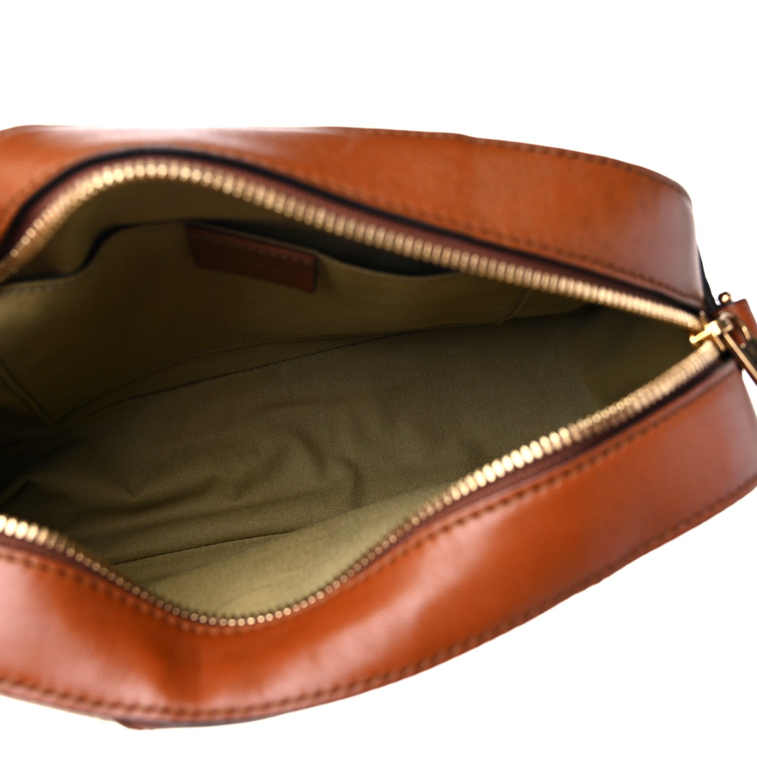 Gucci Vintage Canvas Web Shoulder Bag Sand Cuir 5 of 11