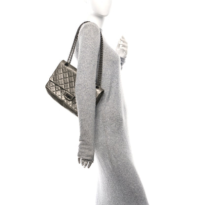 Chanel Metallic Aged Calfskin Quilted Accordion 2.55 Reissue Flap Silver 2 of 10