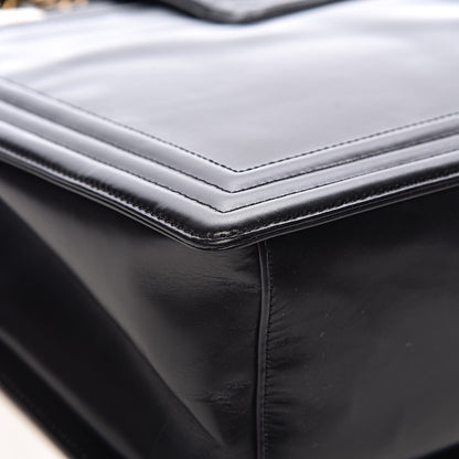 Chanel Glazed Calfskin Boy Tote Black 14 of 17