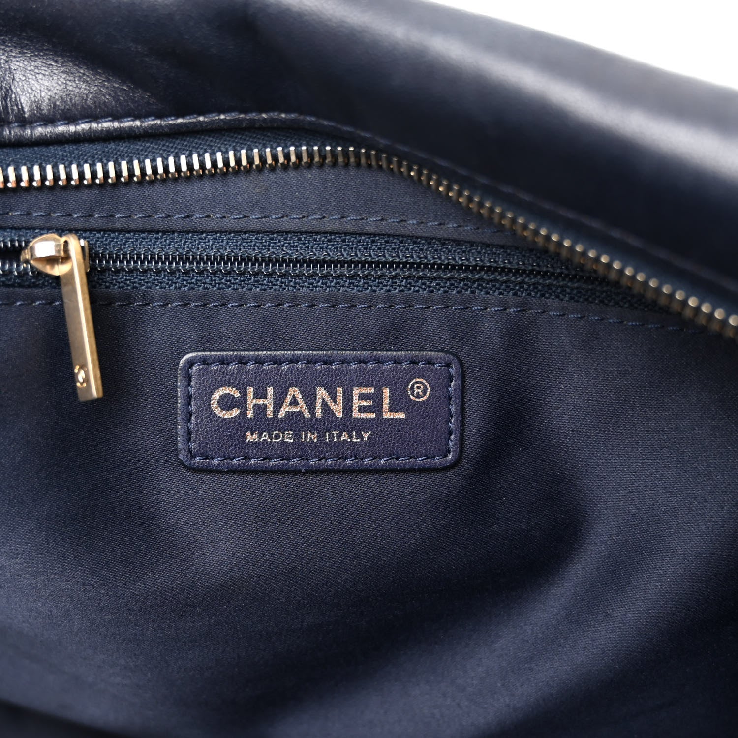 Chanel Lambskin Quilted Travel Flap Tote Navy 7 of 12