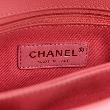 Chanel Caviar Chevron Quilted Mini Coco Handle Flap Pink 6 of 10