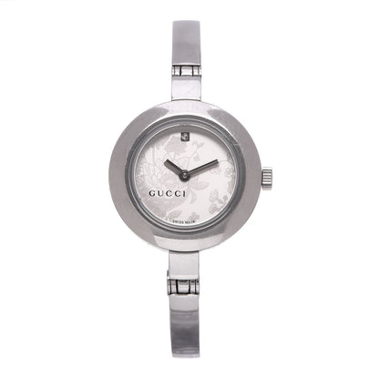 Gucci Stainless Steel Diamond 25mm 105 Series Floral Quartz Watch 1 of 7